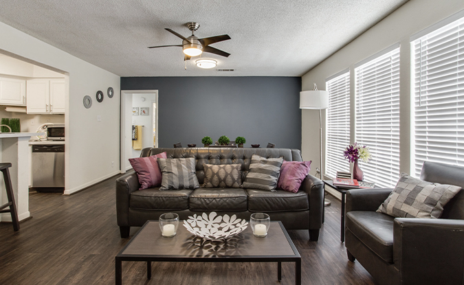 Furnished apartment living space