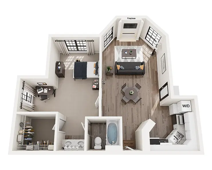 1 Bedroom Flat Floor plan